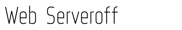 Web Serveroff font preview